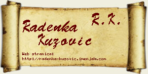 Radenka Kuzović vizit kartica